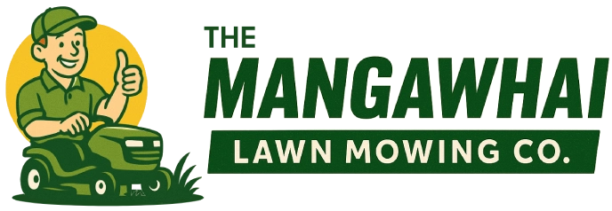 The Mangawhai lawn mowing co logo